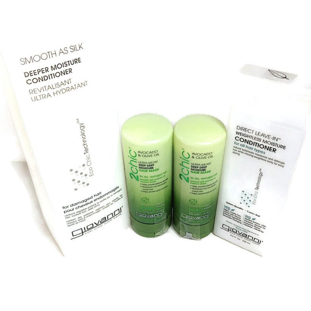 Giovanni Conditioners, Smooth as Silk, Deep Moisture, Avocado and Oil,  4 items